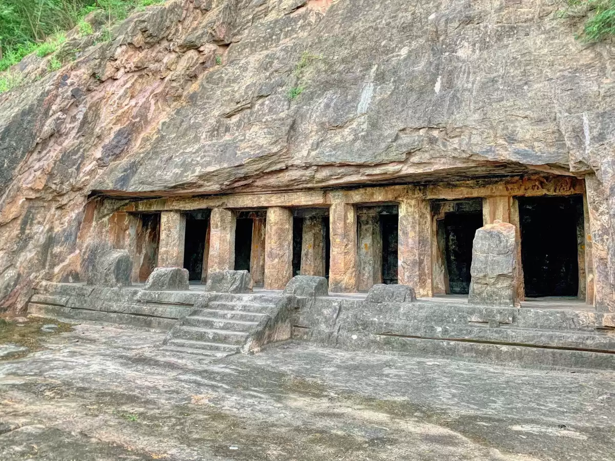 Akkanna Madanna Caves ancient rock cut cave temples with carved pillars in Andhra Pradesh tour packages.