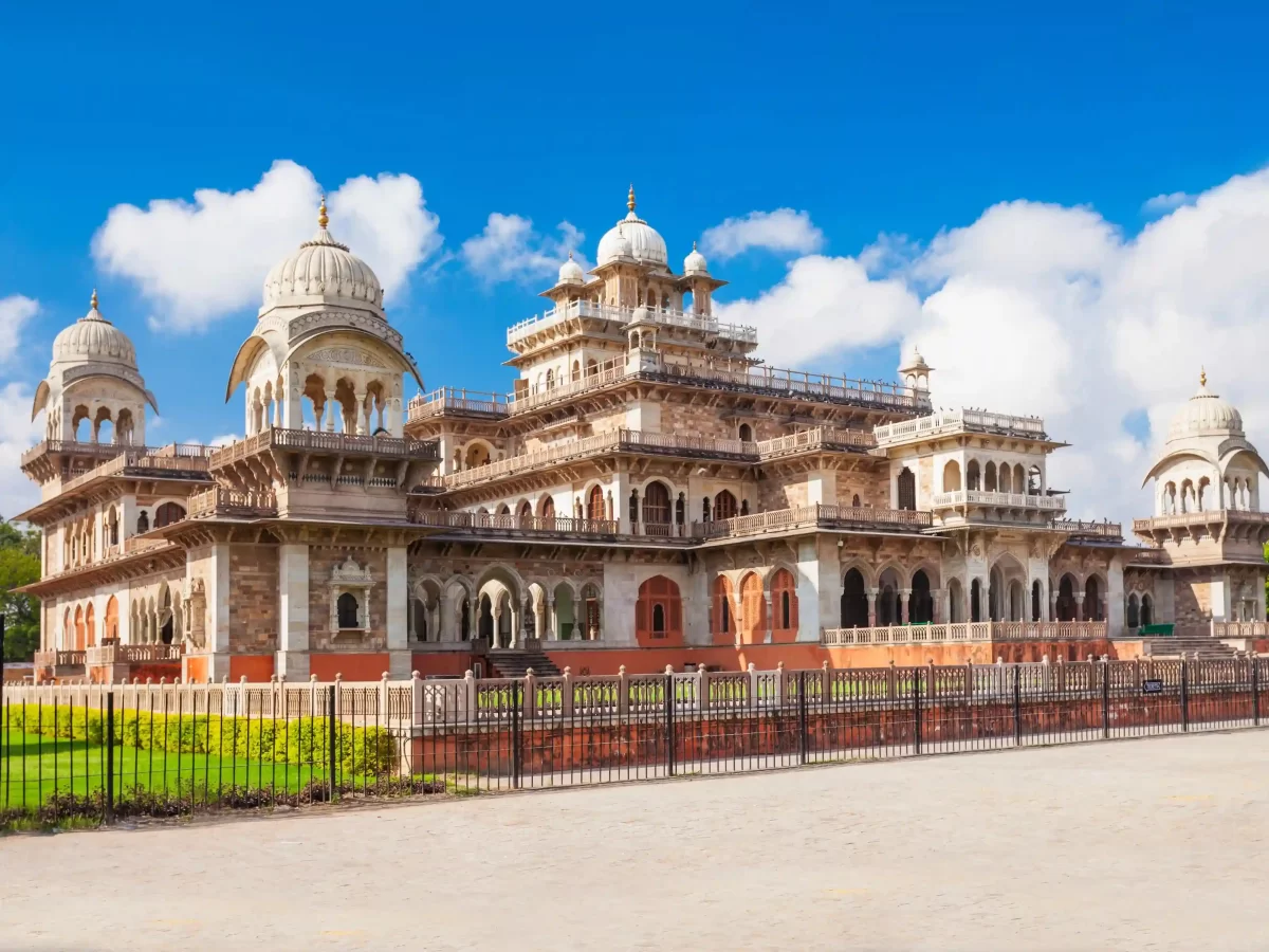 Albert Hall Museum Jaipur, historic Indo-Saracenic architecture landmark and famous heritage museum in Rajasthan India.