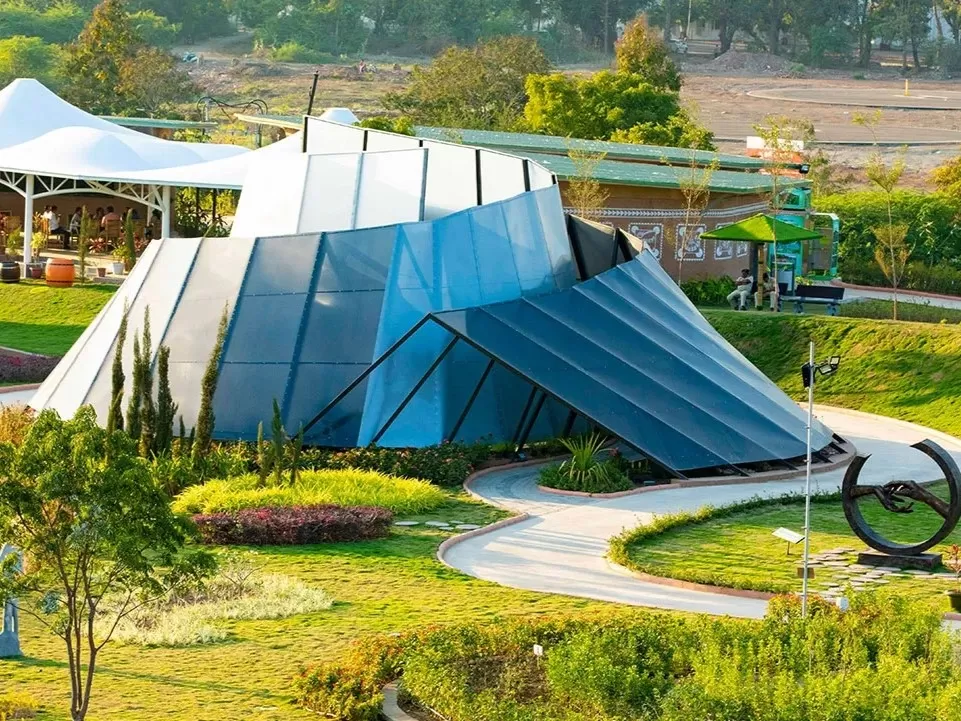 Arogya Van Kevadia, health themed garden near Statue of Unity Gujarat, wellness park and eco tourism attraction in India.