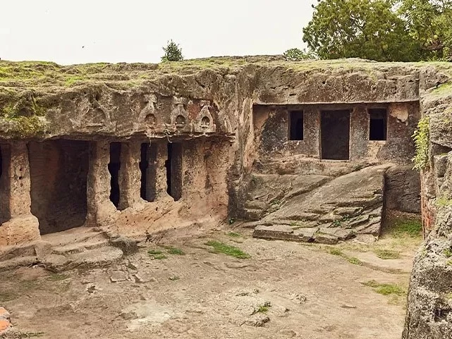 Baba Pyare Caves Junagadh, ancient Buddhist rock-cut caves in Gujarat, historic archaeological site and heritage tourist attraction in India.