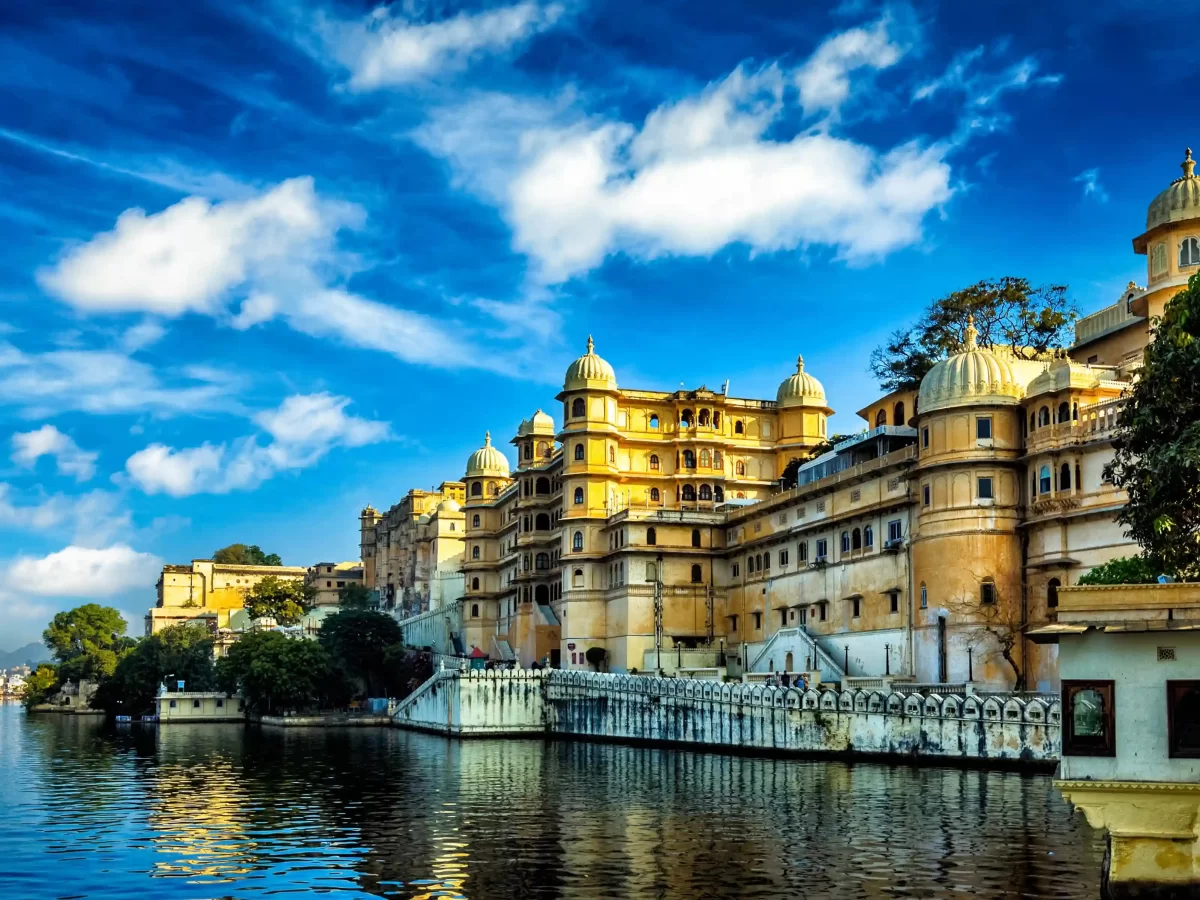 City Palace majestic complex of courtyards and gardens with fusion architecture in the heart of the Pink City Jaipur.