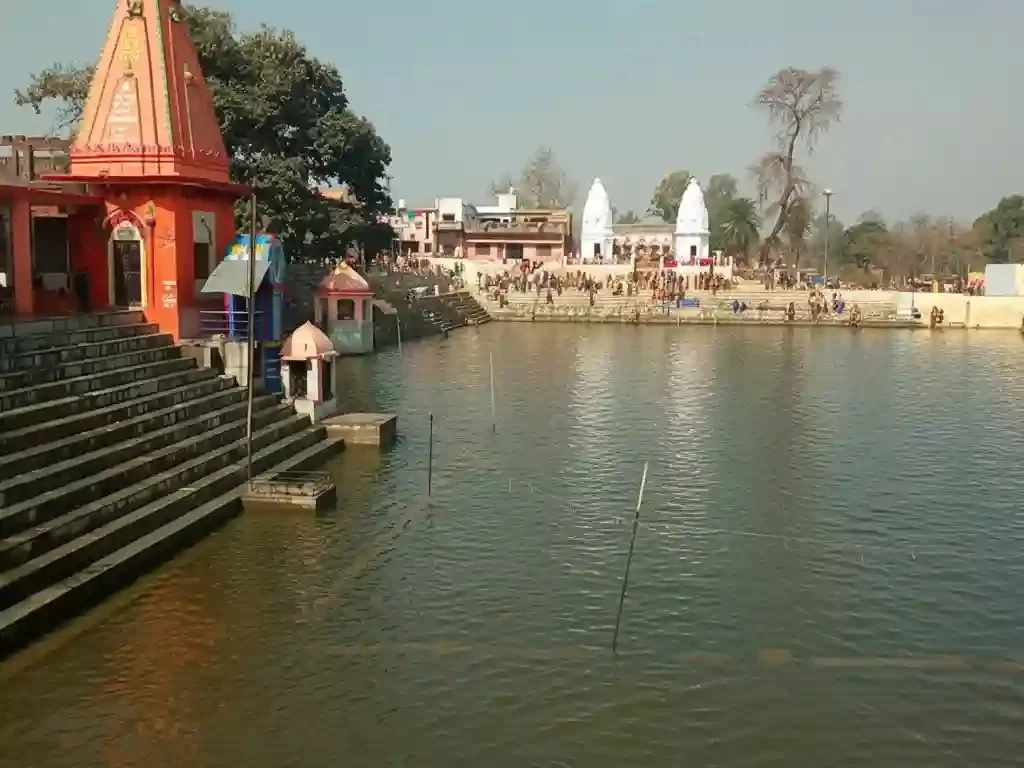 Dadhichi Kund Naimisharanya, sacred Hindu pilgrimage pond associated with Sage Dadhichi in Uttar Pradesh India.
