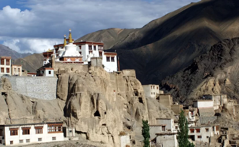 Dzongkul Monastery, ancient cave monastery in Zanskar, Ladakh perched on rocky cliffs and known for its sacred meditation caves and stunning Himalayan views.