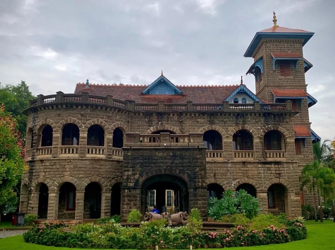Halcyon Castle in Kovalam, historic Travancore palace with colonial architecture near Kovalam Beach.