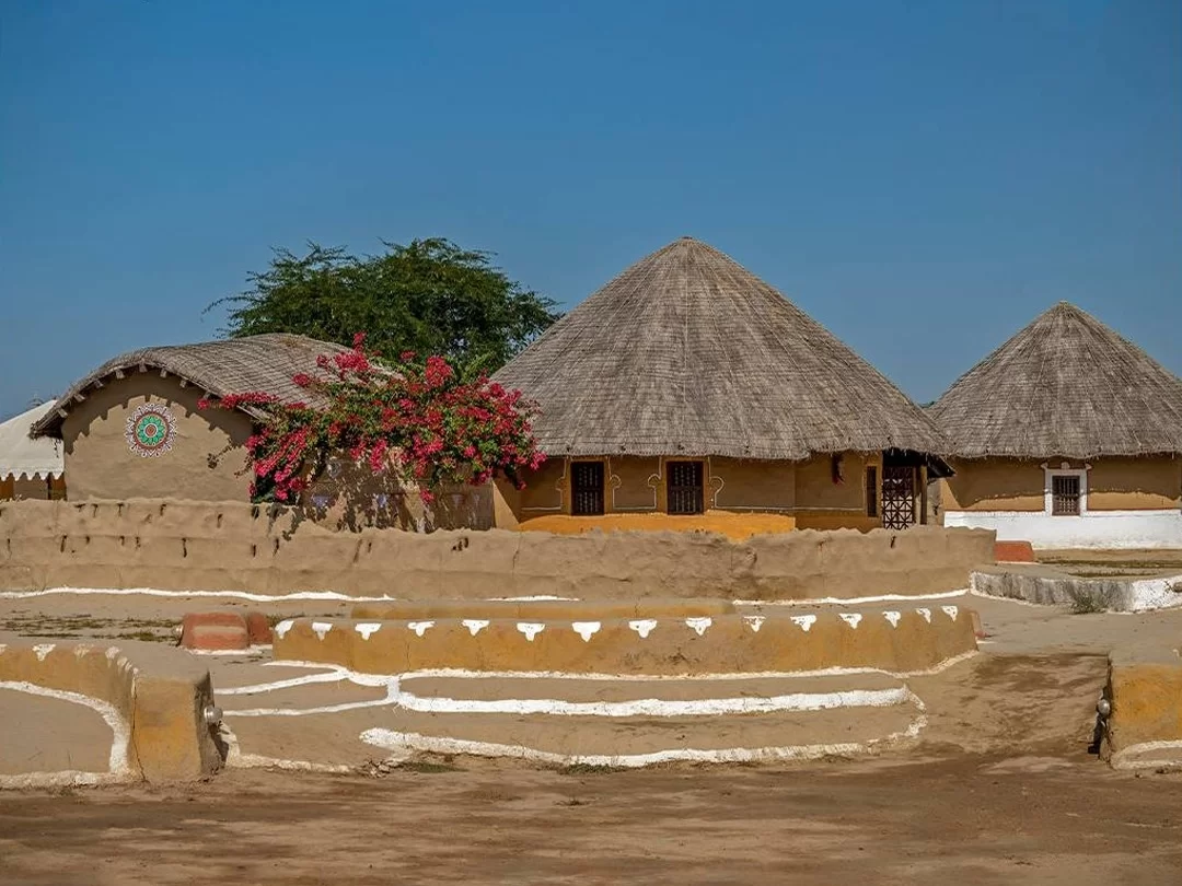 Hodka Village Kutch traditional mud bhunga houses and rural heritage in Gujarat tour packages