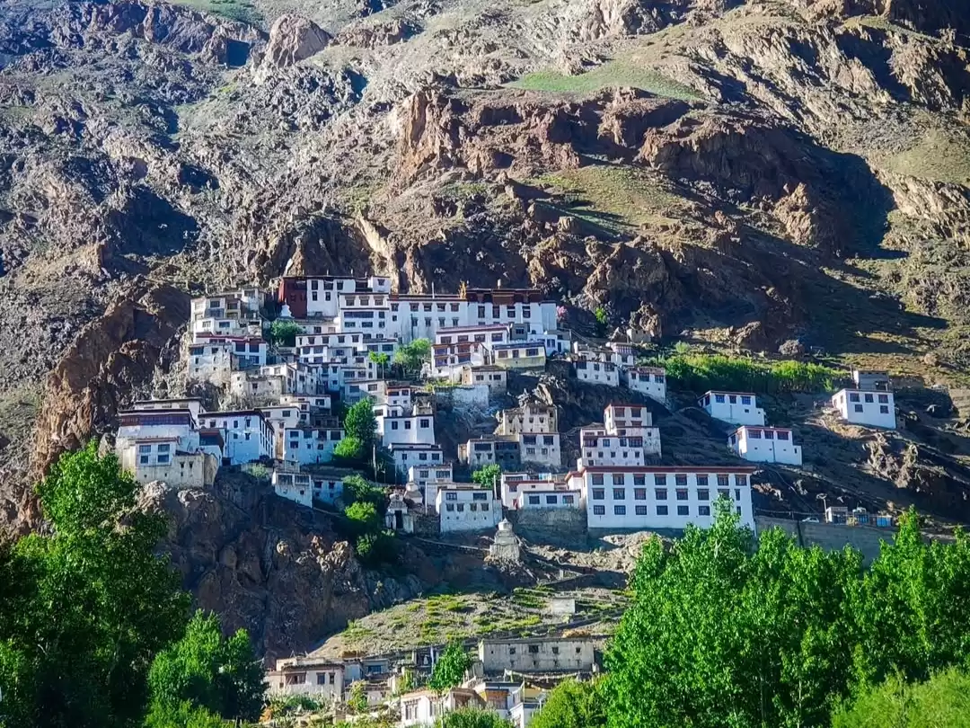 Karsha Monastery, largest Buddhist monastery in Zanskar Valley near Padum, Ladakh India.