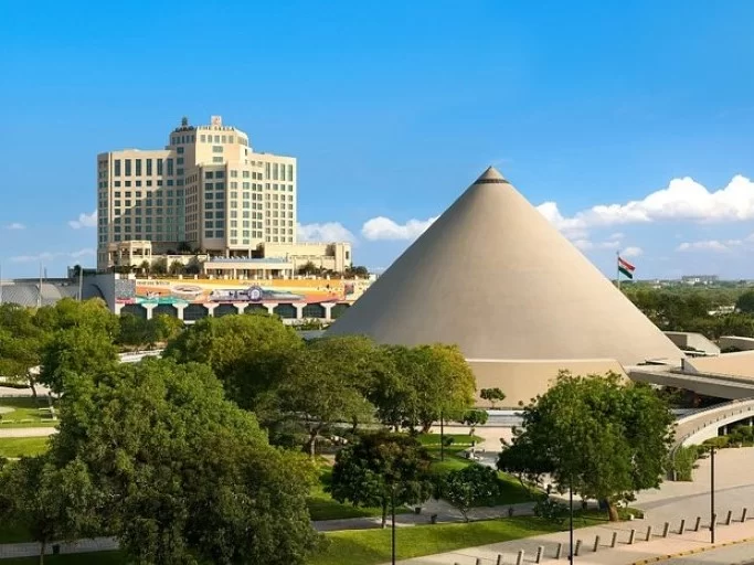 Mahatma Mandir Gandhinagar, iconic convention center and exhibition complex in Gujarat, major business and cultural venue in India.
