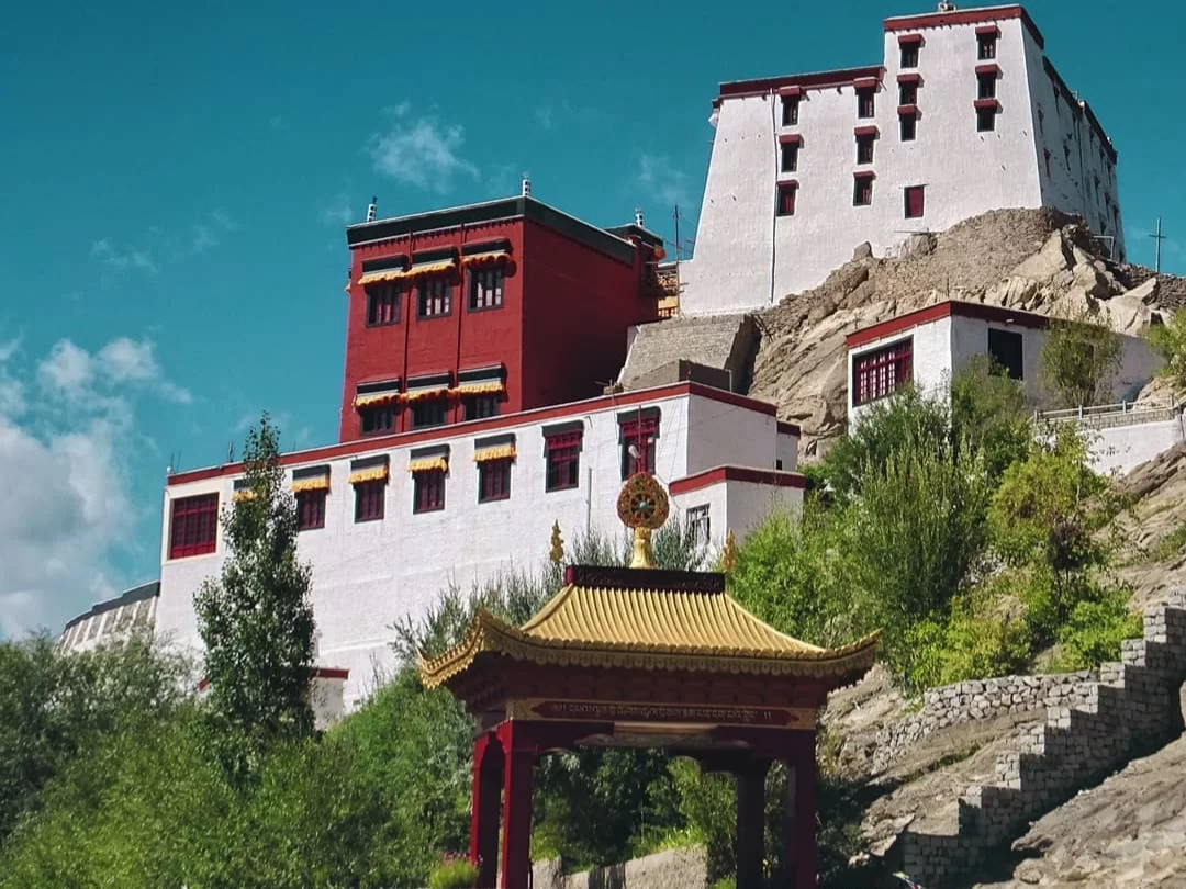 Matho Monastery, historic Buddhist monastery near Leh in Ladakh overlooking the Indus Valley.