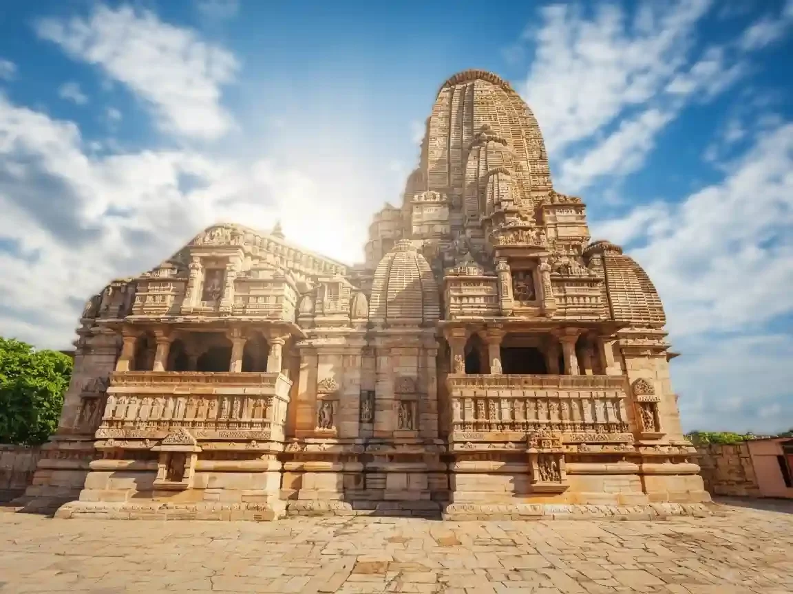 Meera Temple Chittorgarh Ancient Hindu shrine dedicated to Meera Bai featuring Indo-Aryan stone architecture Rajasthan.