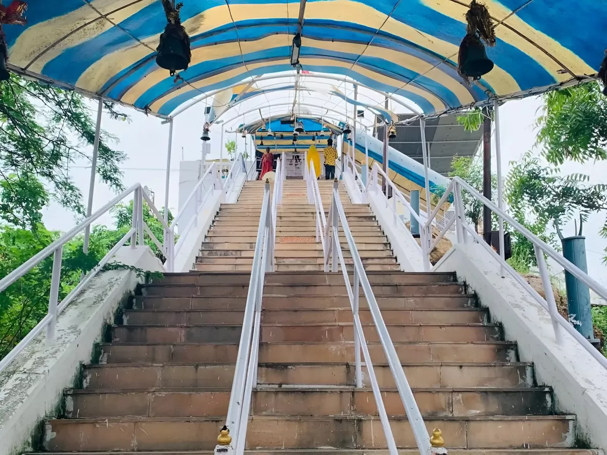 Neemach Mata Mandir Udaipur Hilltop Hindu temple dedicated to the clan deity of the House of Mewar Rajasthan.