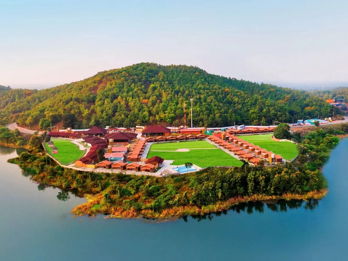 Panchmuli Lake Kevadia, scenic lakeside destination in Gujarat near Statue of Unity, nature tourism and eco retreat spot in India.