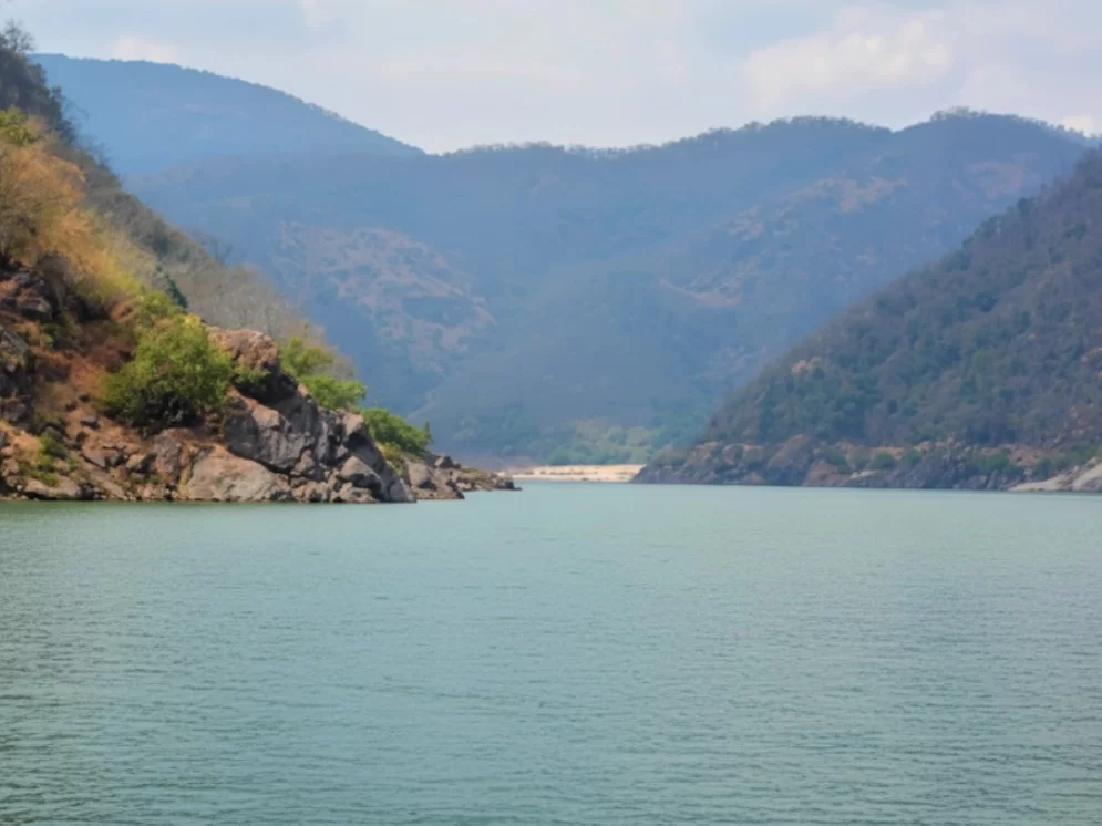 Papi Hills, scenic Godavari River valley with lush green mountains and serene water views in Andhra Pradesh.