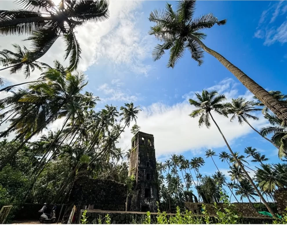 Revdanda Fort historic coastal ruins with palm trees in Alibaug Maharashtra tour packages