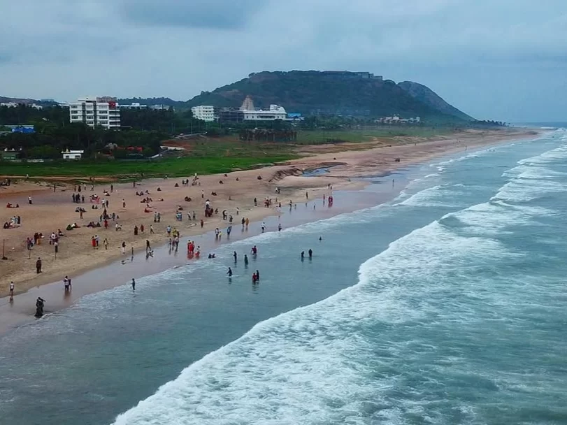 Sagar Nagar Beach Visakhapatnam. Peaceful coastal stretch known for scenic views, clean shoreline, and relaxing seaside atmosphere.