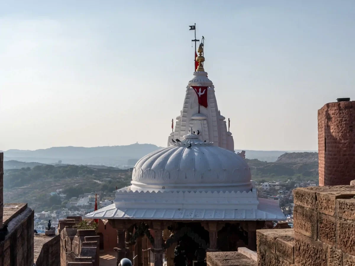 Shree Chamunda Mata Temple Jodhpur Historic 15th-century hilltop shrine inside Mehrangarh Fort dedicated to the patron deity of the Rathore clan Rajasthan.