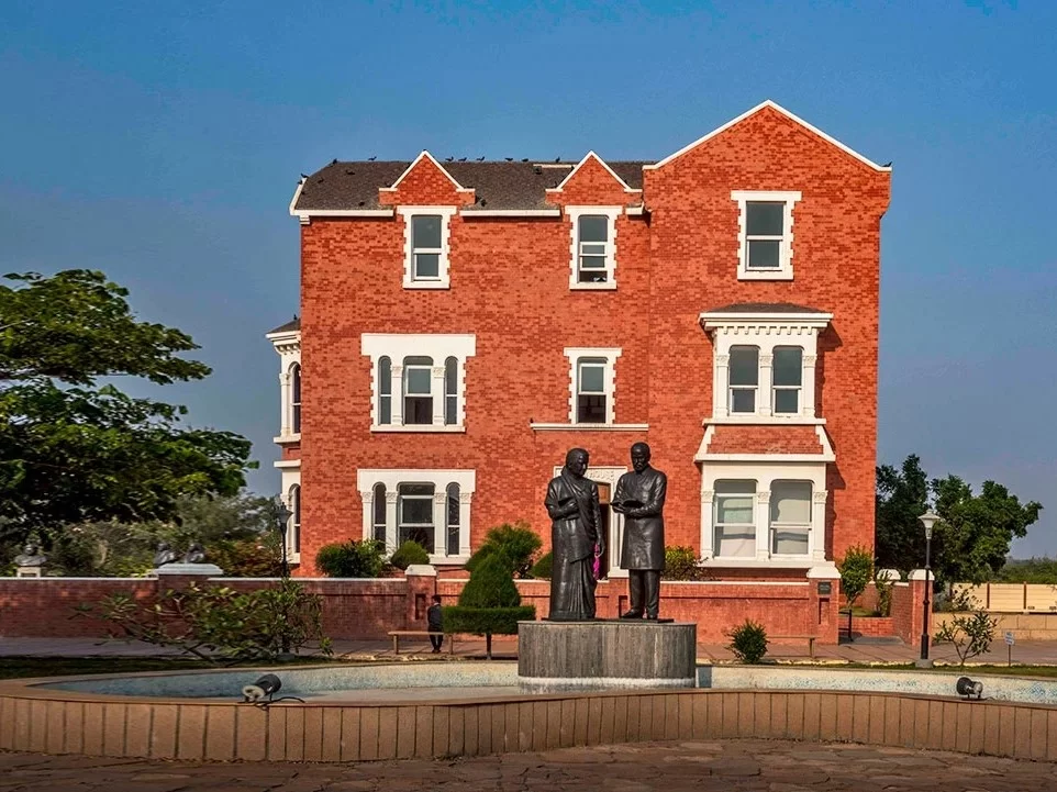 Shyamji Krishna Varma Memorial Mandvi, historic red-brick museum dedicated to Indian freedom fighter, iconic heritage attraction in Gujarat.