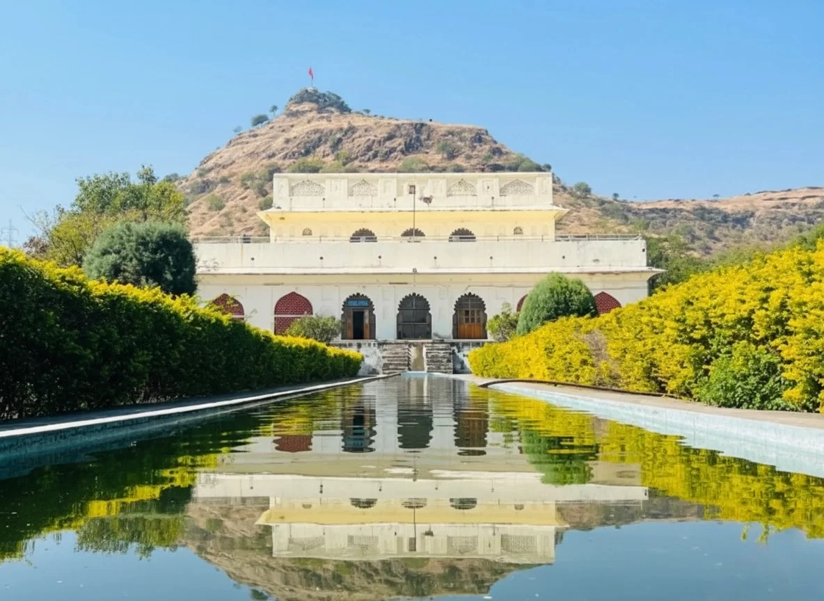Soneri Mahal historic palace with garden reflection in Aurangabad Maharashtra tour packages