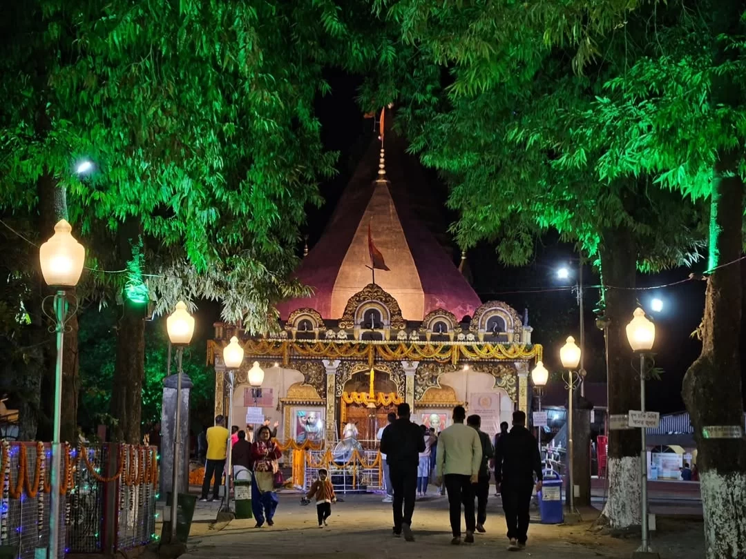 Sri Sri Mahabhairab Temple Tezpur Assam illuminated Hindu temple dedicated to Lord Shiva at night