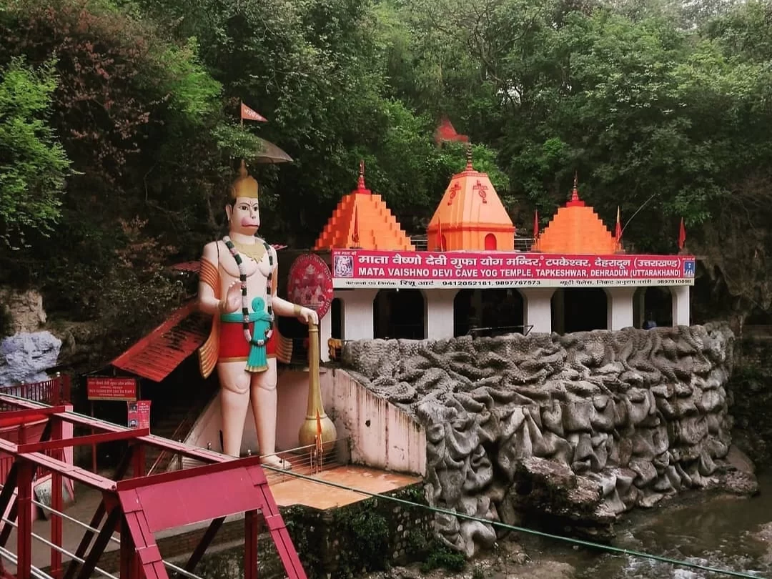 Tapkeshwar Mahadev Mandir Dehradun ancient cave Shiva temple by river with natural dripping water formation