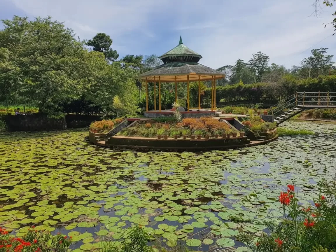 Blossom Hydel Park in Munnar, scenic eco park with landscaped gardens and serene water features.