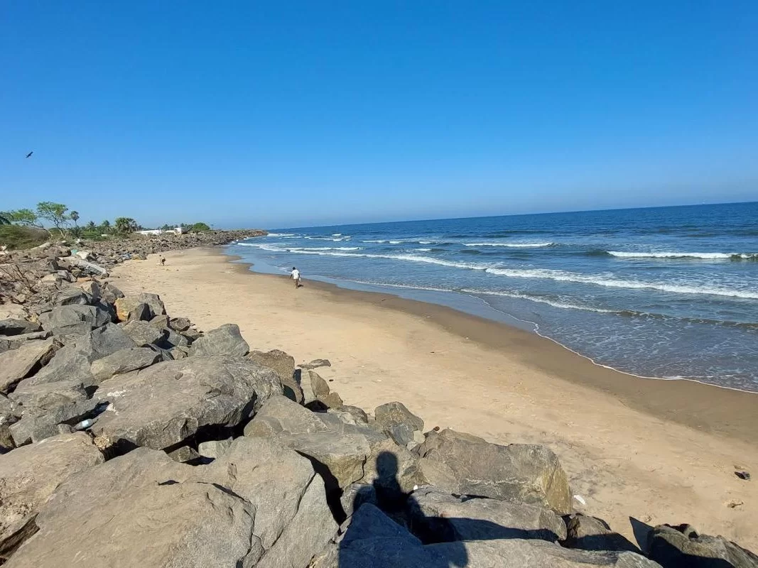 Uppada Beach, serene Andhra Pradesh coastline with golden sands and Bay of Bengal waves near Kakinada.
