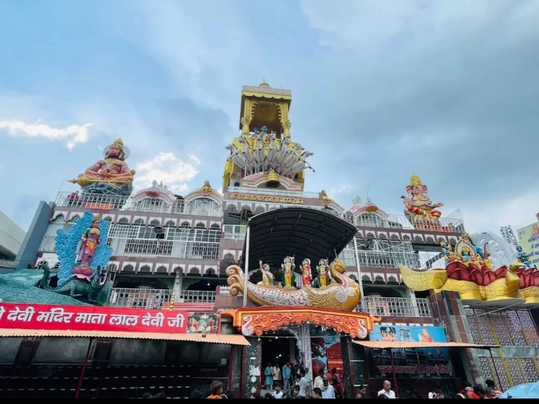 Vaishno Devi Temple Mata Lal Devi Ji in Haridwar, Uttarakhand featuring vibrant mythological sculptures and ornate façade, a popular pilgrimage site included in Uttarakhand tour packages