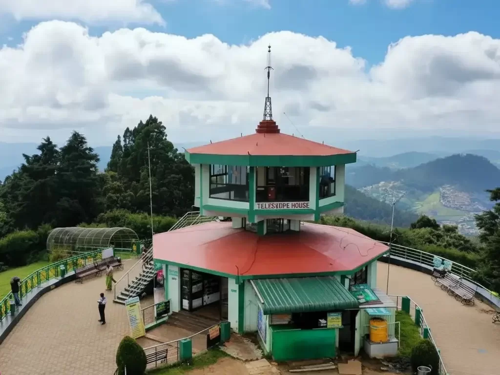 Doddabetta View Point, popular viewpoint in Ooty, Tamil Nadu offering panoramic Nilgiri Hills scenery.