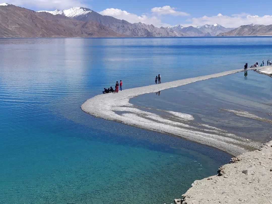 Yarab Tso Lake, sacred high altitude lake in Nubra Valley near Sumur village, Ladakh India.