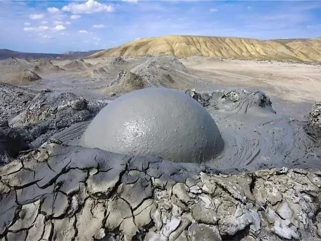 Mud Volcano, unique natural phenomenon in Baratang Island, Andaman known for bubbling mud craters and geothermal activity.