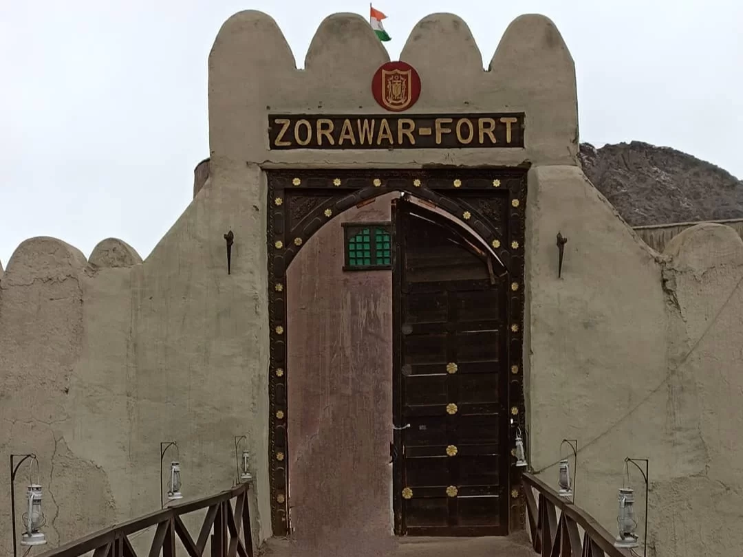 Zorawar Fort, historic 19th century fort in Leh, Ladakh built by General Zorawar Singh.