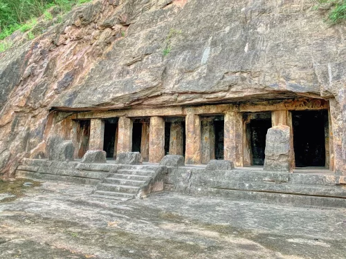 Akkanna Madanna Caves ancient rock cut cave temples with carved pillars in Andhra Pradesh tour packages.