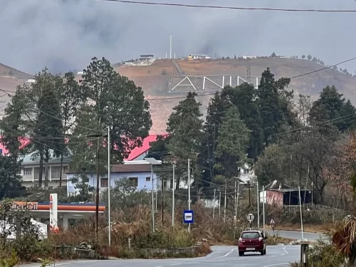 Anini Letters Point hillside landmark in Anini, Dibang Valley, Arunachal Pradesh