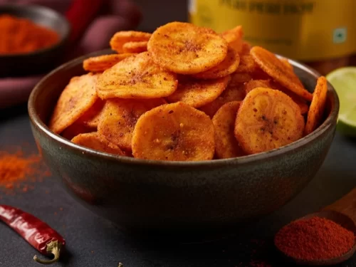 Houseboat at Alleppey backwaters during sunset, featuring palm trees and calm lagoons, romantic Kerala tour package.