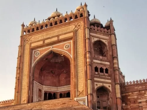 Buland Darwaza Fatehpur Sikri grand Mughal gateway with red sandstone arch, UNESCO World Heritage Site Uttar Pradesh
