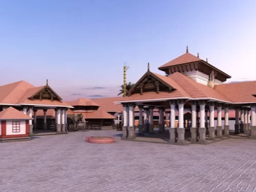 Chakkulathukavu Sree Bhagavathi Temple, Kerala India famous Hindu temple dedicated to Goddess Bhagavathi with traditional architecture.