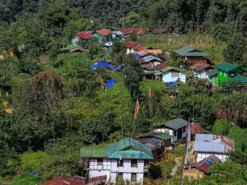 Darap Village Sikkim traditional Himalayan village with scenic hillside homes and lush green surroundings