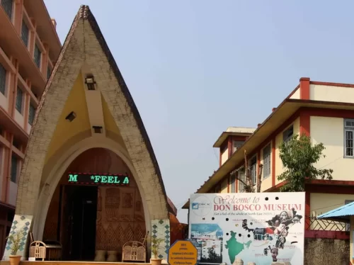 Don Bosco Museum Shillong entrance showcasing Northeast India cultural exhibits and tribal heritage displays