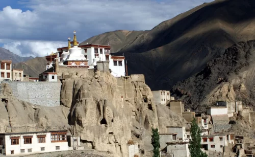 Dzongkul Monastery, ancient cave monastery in Zanskar, Ladakh perched on rocky cliffs and known for its sacred meditation caves and stunning Himalayan views.