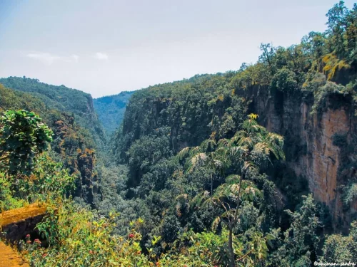Handi Khoh canyon viewpoint, Pachmarhi hill station Madhya Pradesh scenic valley cliffs and Satpura forest landscape India