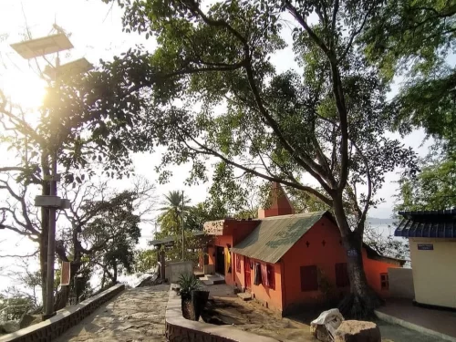 Umananda Temple Peacock Island Guwahati Assam riverside Shiva temple on Brahmaputra River island