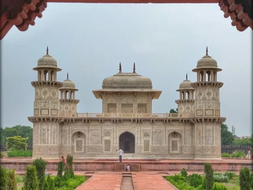 Itmad-ud-Daulah Tomb Agra Mughal marble mausoleum with intricate carvings, Baby Taj in Uttar Pradesh