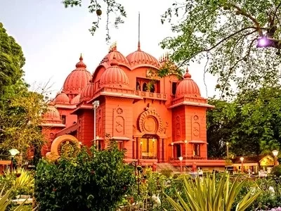 Jubilee Garden Rajkot historic public park with lush greenery and iconic red heritage building in Gujarat