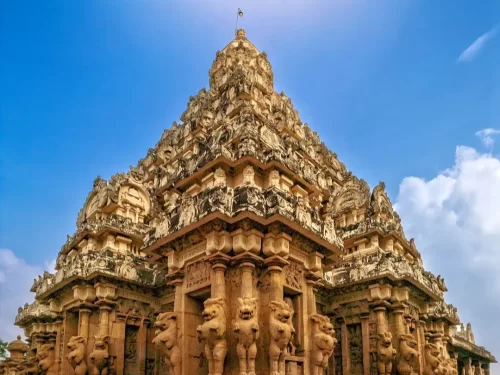 Kailasanathar Temple, ancient sandstone Shiva temple in Kanchipuram with intricate Pallava-era carvings and Dravidian architecture