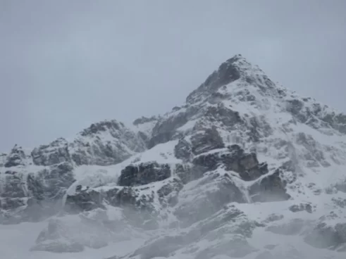 Lamo Angdang View Point Sikkim snow covered Himalayan peak with panoramic mountain landscape