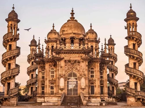 Mahabat Maqbara Palace Junagadh, historic Indo-Islamic mausoleum in Gujarat, iconic heritage monument and tourist attraction in India.