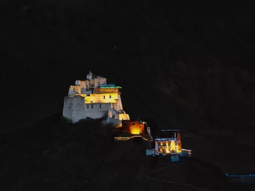 Namgyal Tsemo Monastery, ancient hilltop monastery in Leh, Ladakh offering panoramic views of the Indus Valley.