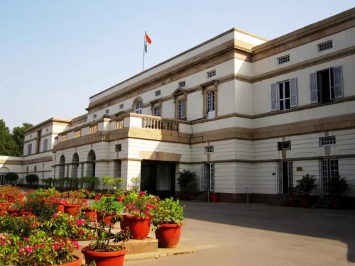 Nehru Memorial Museum Delhi, historic Teen Murti Bhavan residence and museum dedicated to Jawaharlal Nehru in India.