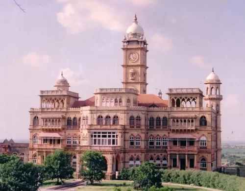 Ranjit Vilas Palace Rajkot majestic royal palace with grand Indo-European architecture in Gujarat.