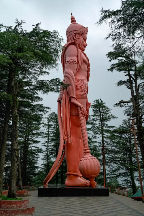 Jakhu Temple Hanuman statue, Shimla featured in Himachal Pradesh tour packages
