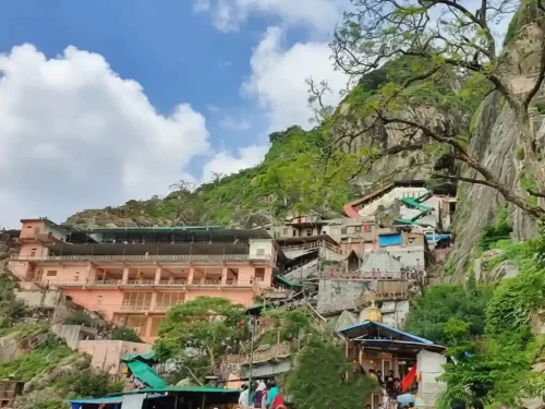Shree Parshuram Mahadev Cave Temple Pali Ancient hilltop cave shrine dedicated to Lord Shiva featuring a natural self-manifested lingam and 500 steep stone steps Rajasthan.
